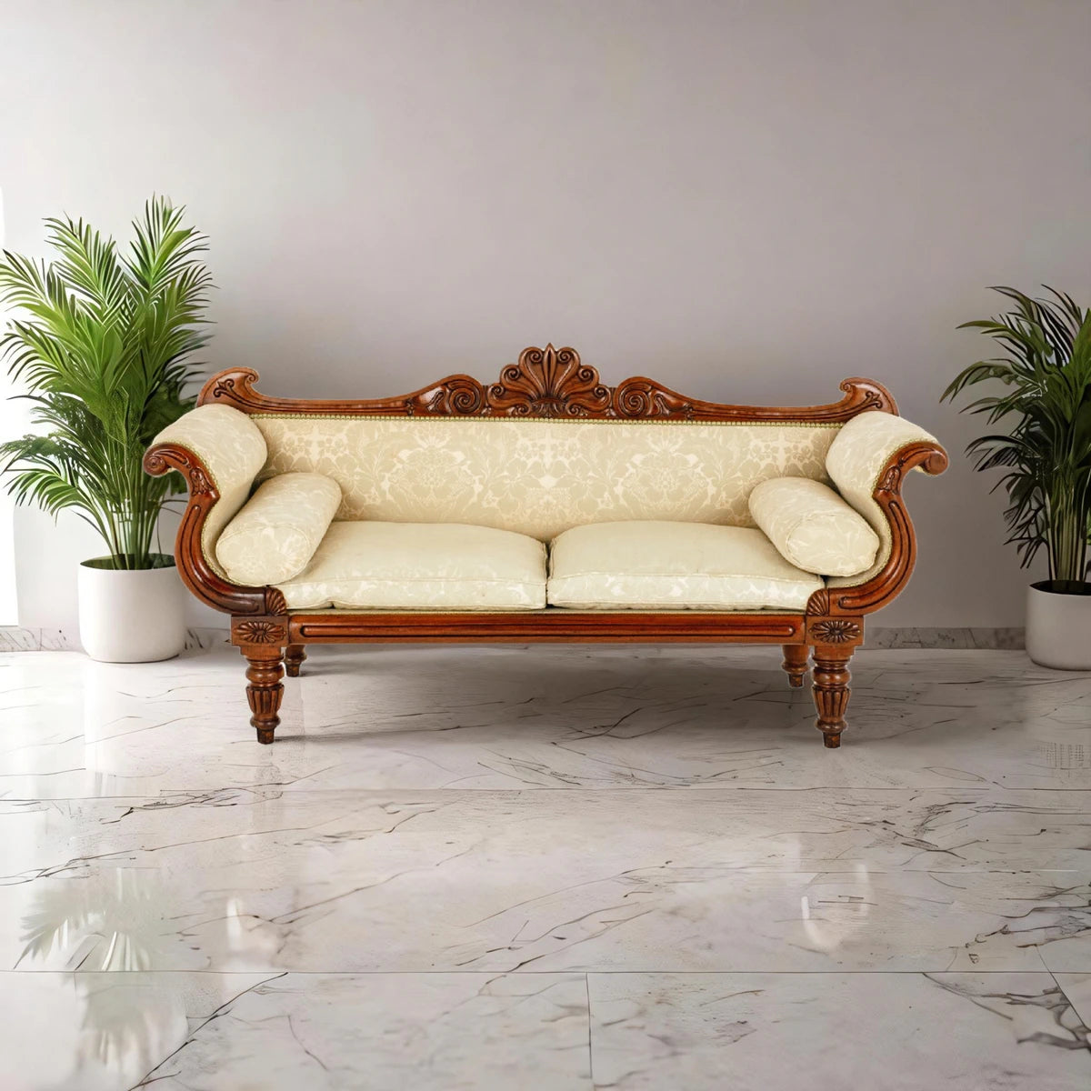 Victorian Udaipur teak Sofa