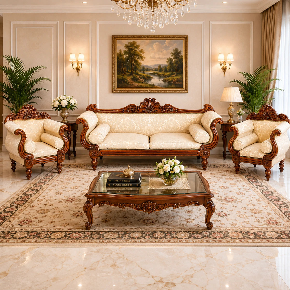 Victorian Udaipur teak Sofa