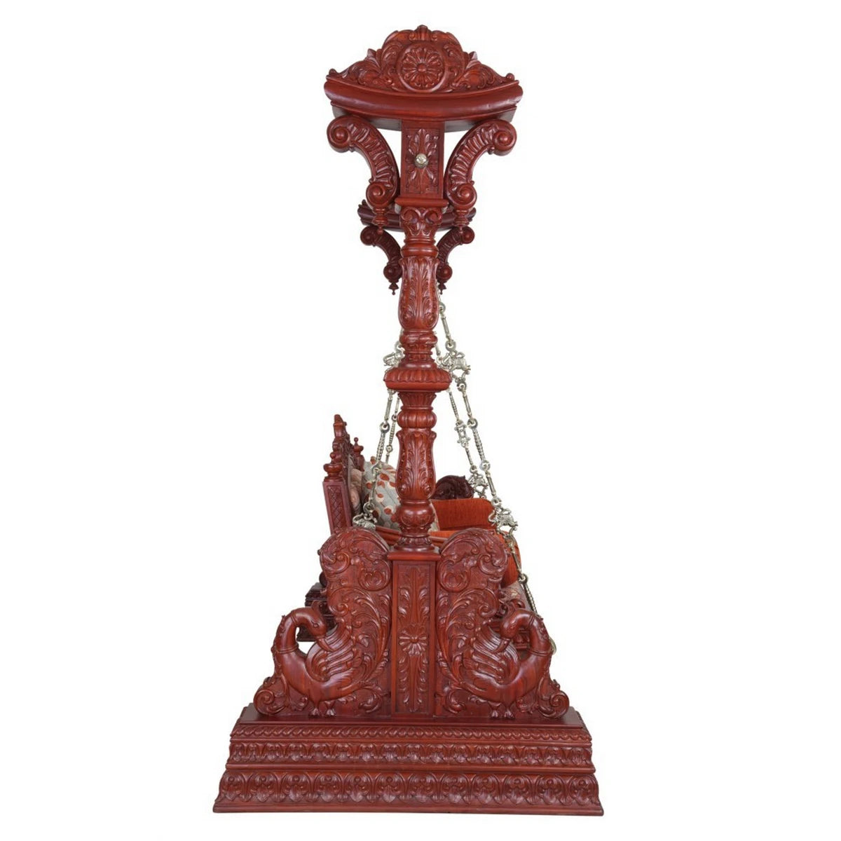 Round Neck Peacock Teak Swing