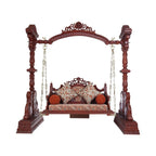 Round Neck Peacock Teak Swing