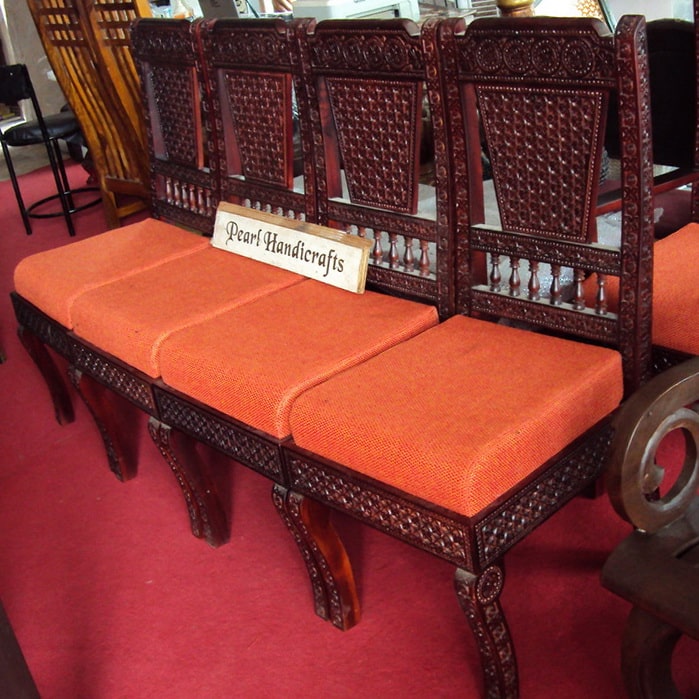Kristall-fine carved dining teak chair