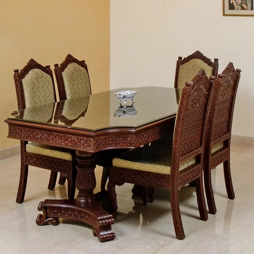 Arc corner rectangular teak dining 012