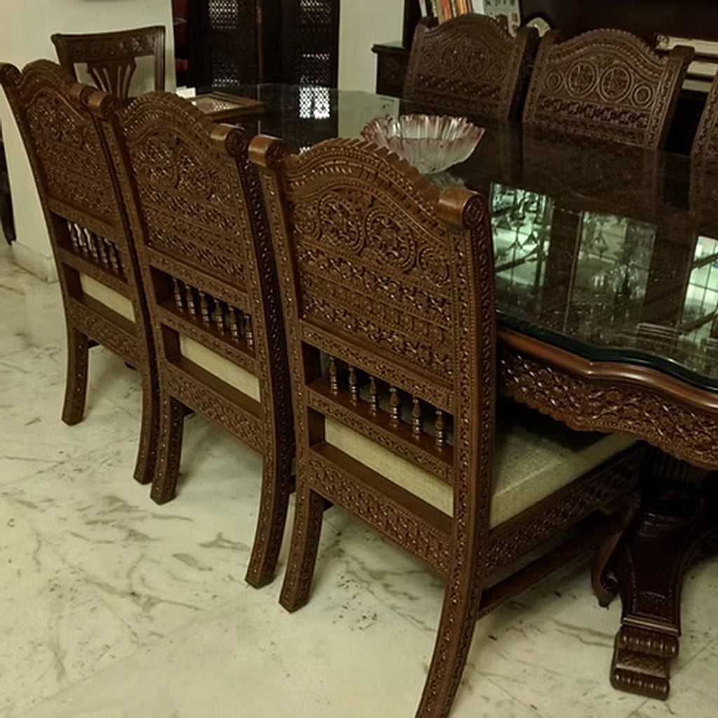 Arc corner rectangular teak dining 012
