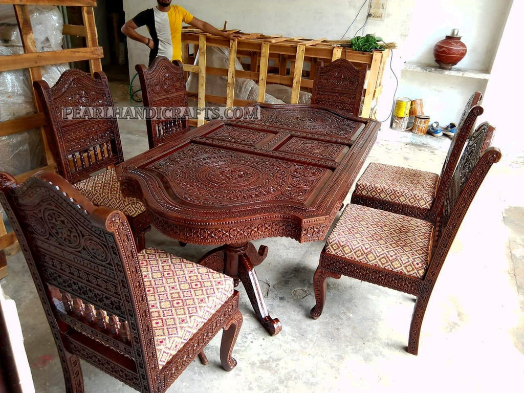 Teak Dining With Arc Shape-017