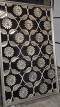Handcrafted White Metal Mounted Wall Panel