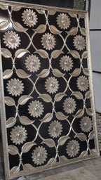Handcrafted White Metal Mounted Wall Panel