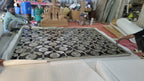 Handcrafted White Metal Mounted Wall Panel