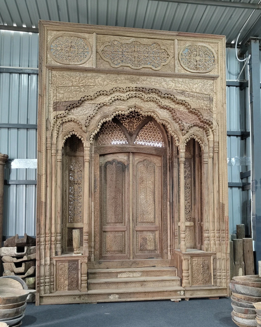 Handcrafted Mango Wood Architectural Door
