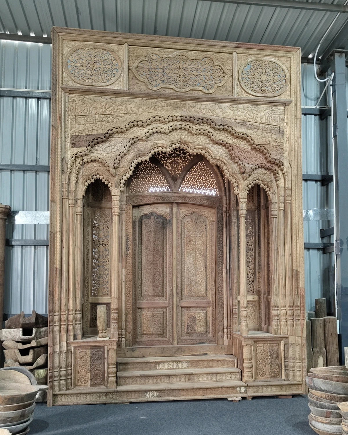 Handcrafted Mango Wood Architectural Door