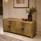 Celestial Storage Cabinet With Melachite Handles Large