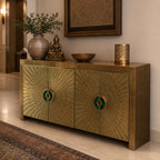 Celestial Storage Cabinet With Melachite Handles Large