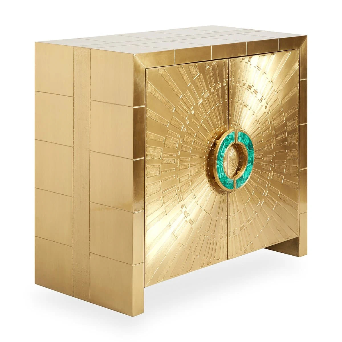 Celestial Storage Cabinet With Melachite Handles Small