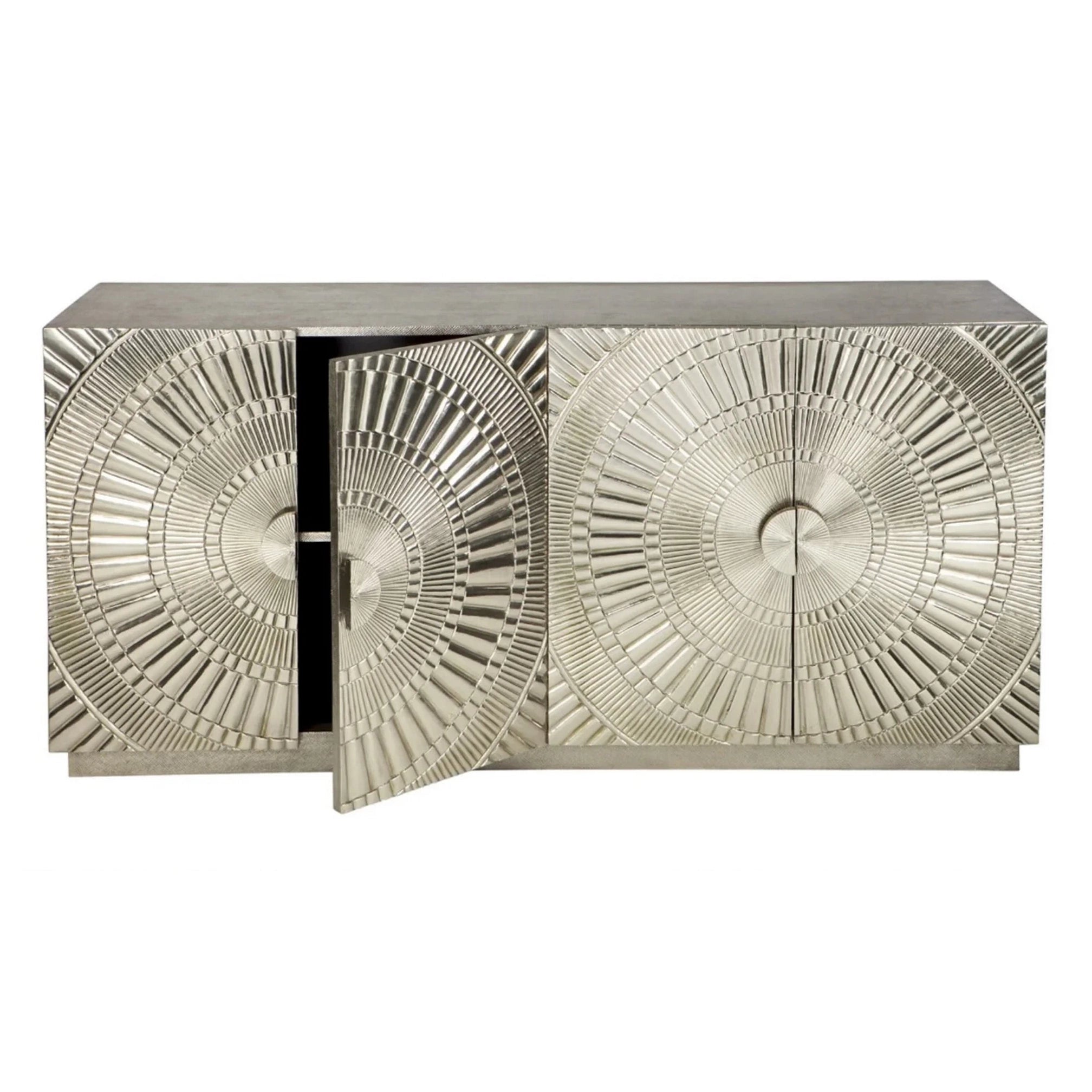 Luxury Storage Cabinet with White Metal Mounted Large