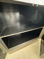 Luxury Storage Cabinet with White Metal Mounted Small