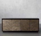 Contemporary Brass Mounted  Buffet Cabinet