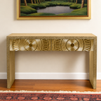 Eclipse 2 Drawer Brass Consol Table