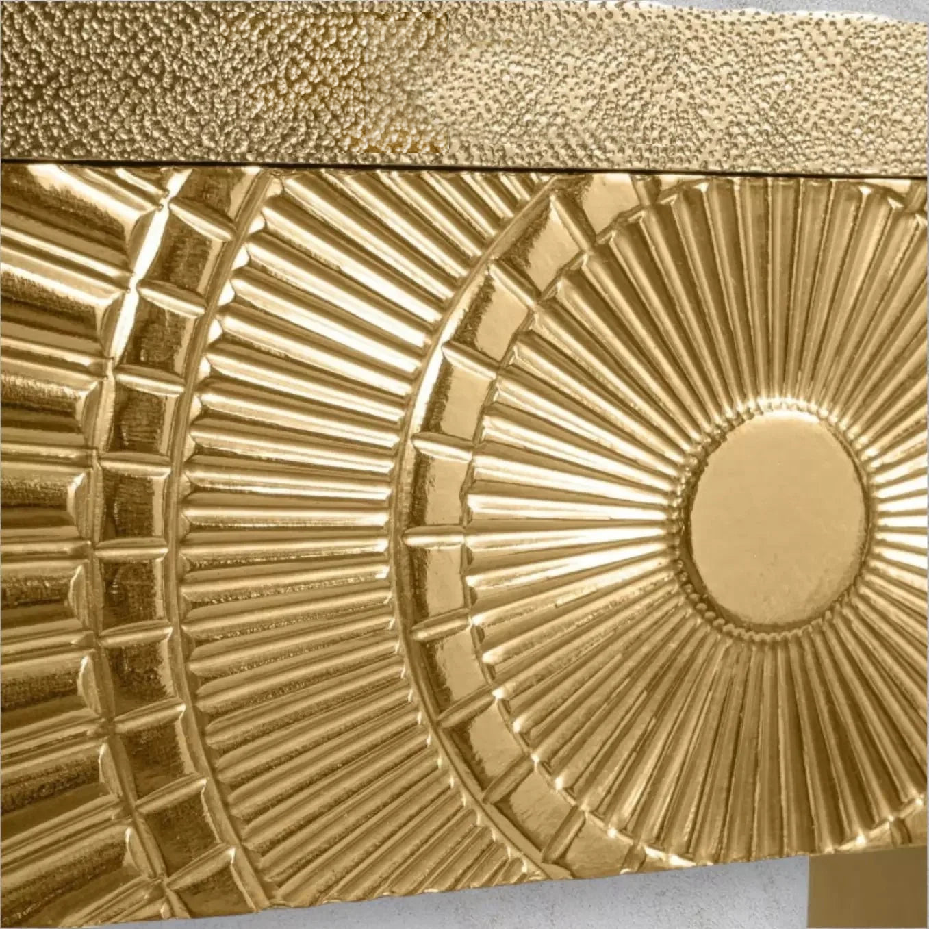 Eclipse 2 Drawer Brass Consol Table