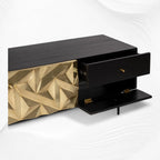 Handcrafted Brass Sheet Mounted TV Console