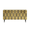 Radiant Geometric Brass mounted 2 Door Designer Cabinet Large