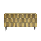 Radiant Geometric Brass mounted 2 Door Designer Cabinet Large