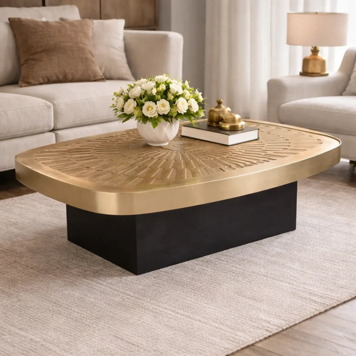 Imperial Brass Mounted Coffee Table