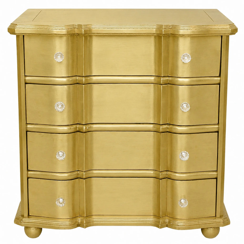 Monarch Chest of 4 Drawers with Plain Brass Mounted