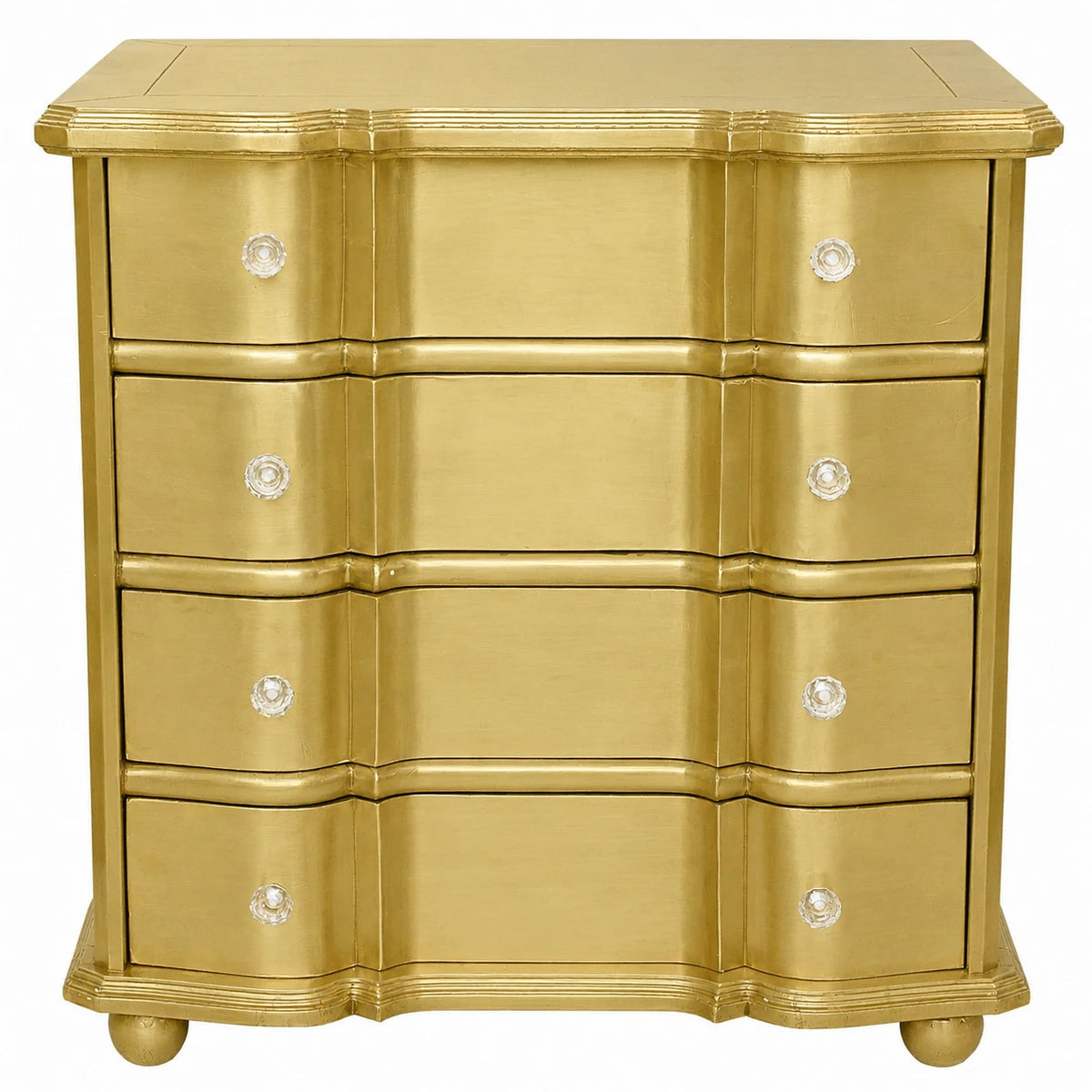Monarch Chest of 4 Drawers with Plain Brass Mounted