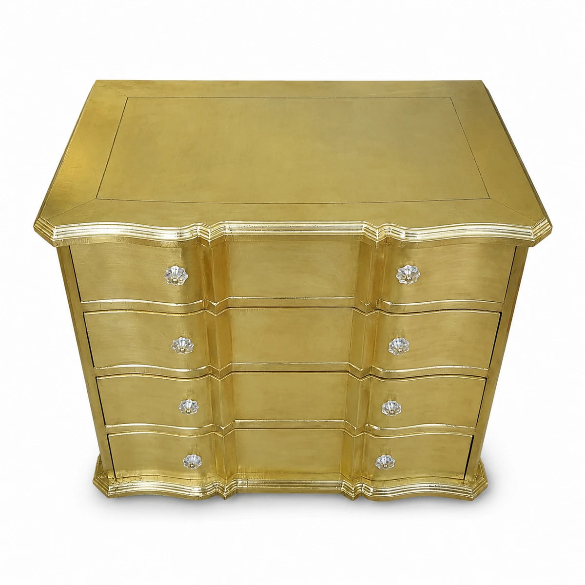 Monarch Chest of 4 Drawers with Plain Brass Mounted