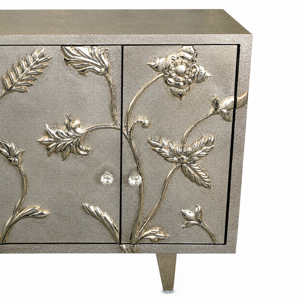 Floral design Hancrafted Metal Mount Cabinet