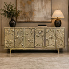 Floral design Hancrafted Metal Mount Cabinet
