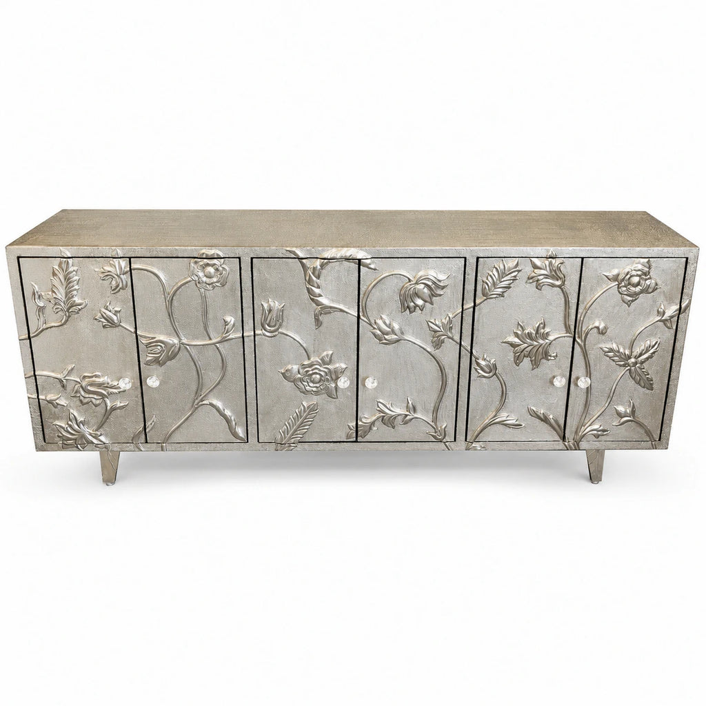 Floral design Hancrafted Metal Mount Cabinet