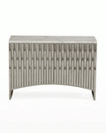 Flute White Metal Console