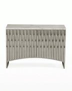 Flute White Metal Console