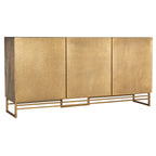 Contemporary Brass Console with Handcrafted Texture