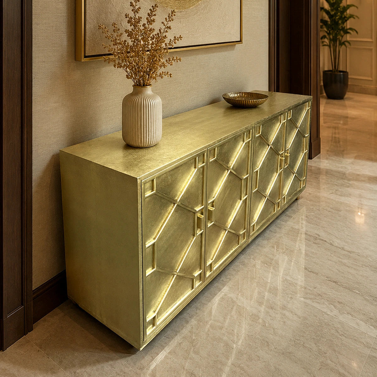 Aurelia Brass Mounted Cabinet