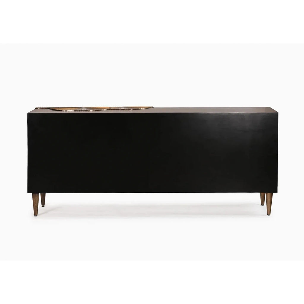 Luxe Leaf Brass Mounted Console