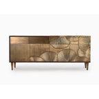 Luxe Leaf Brass Mounted Console