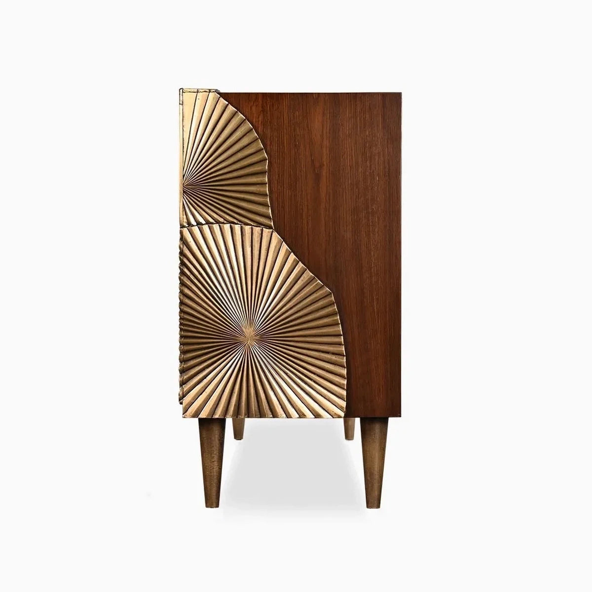 Luxe Leaf Brass Mounted Console