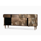 Luxe Leaf Brass Mounted Console