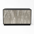 Double Door Cabinet with White Metal Mounted