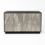 Double Door Cabinet with White Metal Mounted