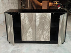 Double Door Cabinet with White Metal Mounted