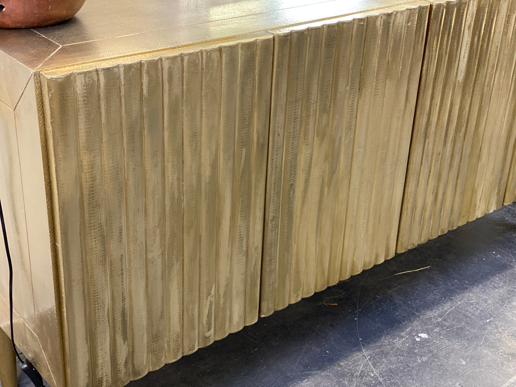 Textured Brass Mounted lining Buffet Cabinet