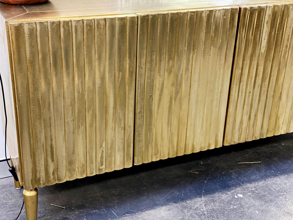 Textured Brass Mounted lining Buffet Cabinet
