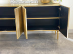 Textured Brass Mounted lining Buffet Cabinet