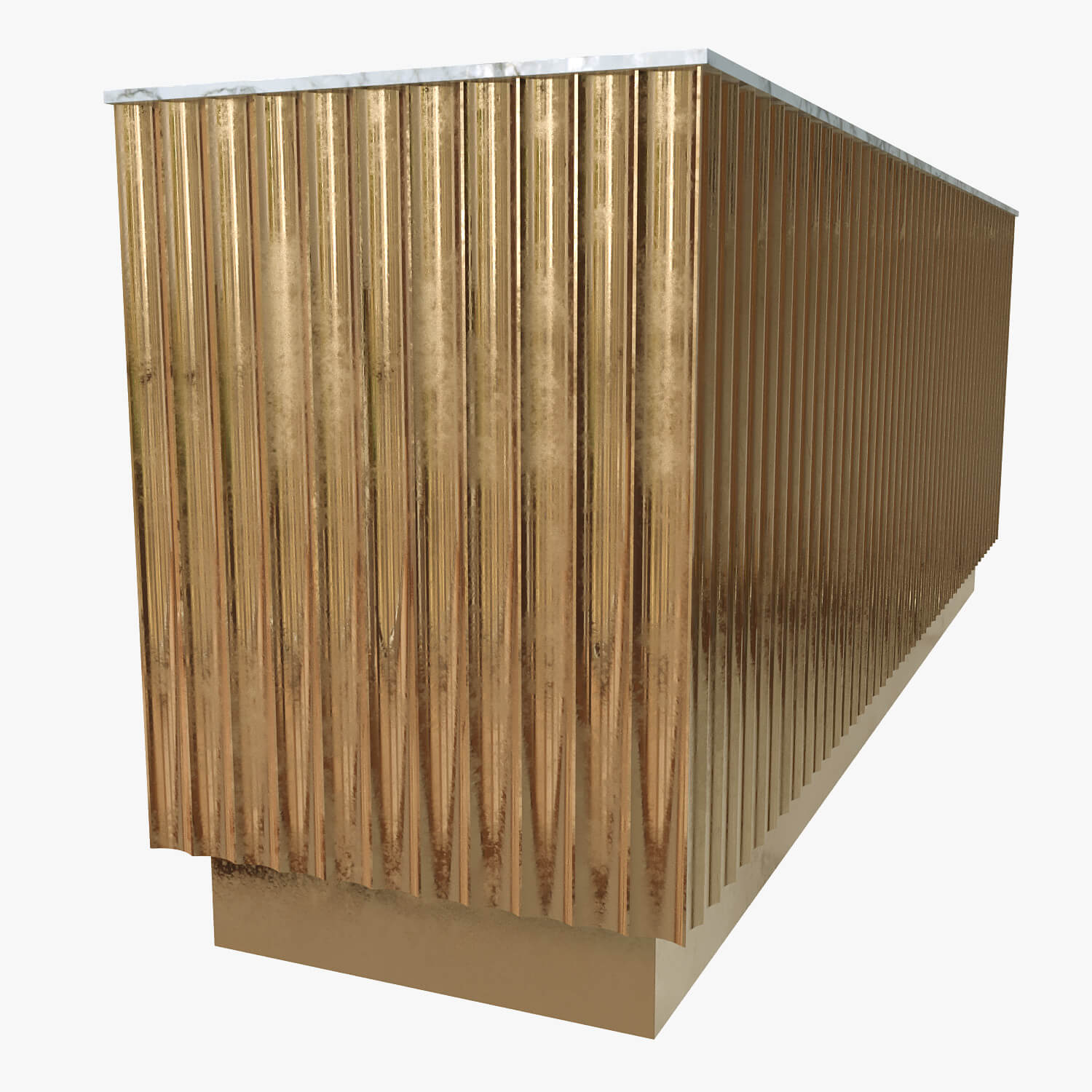 Textured Brass Mounted lining Buffet Cabinet