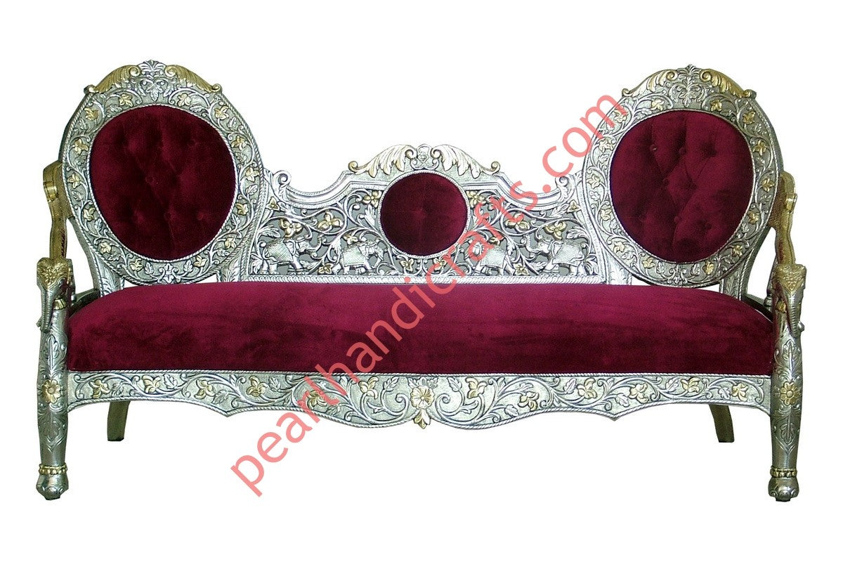Silver / Metal Sofa Set 006