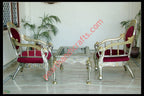 Silver / Metal Sofa Set 006