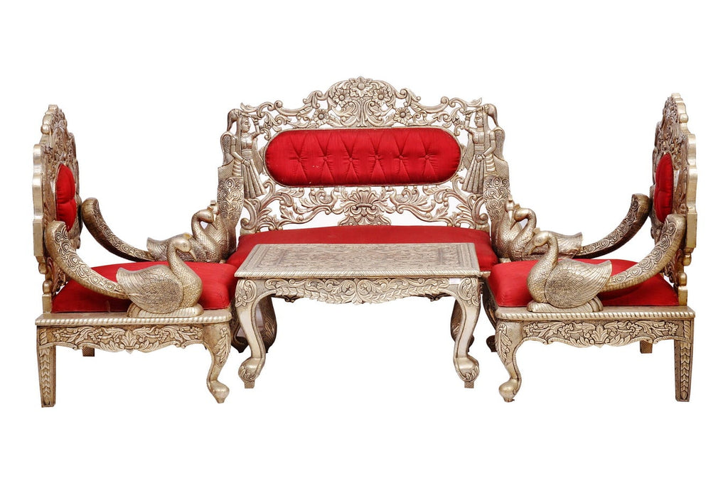 Silver/ Metal Peacock Sofa