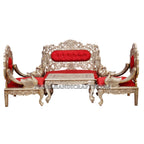 Silver/ Metal Peacock Sofa